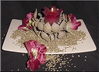Linen Tray, Golden Leaves, Hummingbird Cup